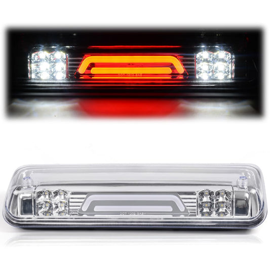 G-PLUS Rear LED Third Brake Light Compatible With 2004-2008 Ford F150 3RD Cargo Led Tail Lamps (Clear lens Chrome Housing)