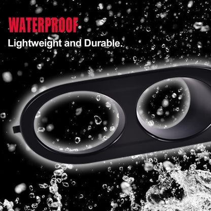 G-PLUS Fog Light Frames Compatible With BMW 3 Series E46, Bumper Fog Lamp Cover Pair LH & RH (Dumb Black)