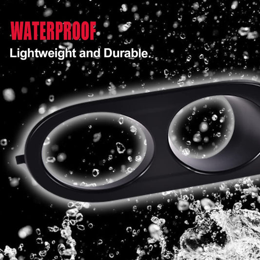 G-PLUS Fog Light Frames Compatible With BMW 3 Series E46, Bumper Fog Lamp Cover Pair LH & RH (Dumb Black)