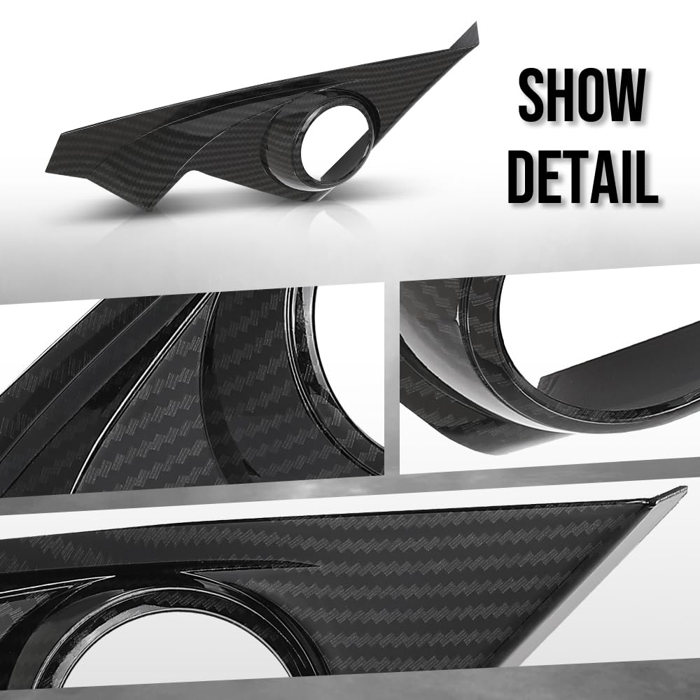 G-PLUS Speaker Cover Trim Compatible with Honda Civic 10th Sedan 2016 2017 2018 2019 2020 2021 Carbon Fiber Black