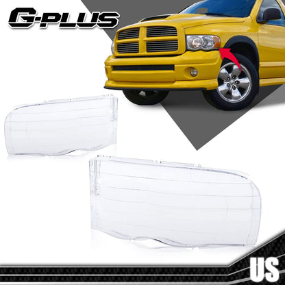 G-PLUS Headlight Lamps Compatible with 2002-2005 Dodge Ram 1500 2500 3500 55077121AF 55077120AF 55077121AG 55077120AG