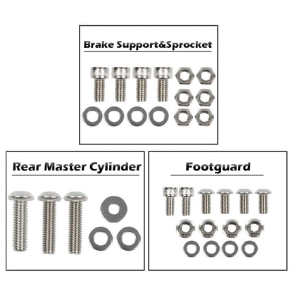 G-PLUS ATV Bolt Screw Kit Set 378 Piece Compatible with Yamaha Banshee 350 YFZ350 1987-2006 Polished Stainless Silver Color Iron