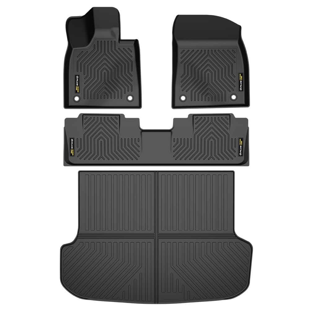 4PCS Floor Mats Cargo Liner Fit LX RX300 2019, All Weather Floor Cargo Liners Waterproof Black 1st & 2st & 3nd Row