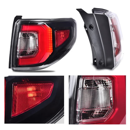 G-PLUS LED Rear Right Tail Light Assembly Compatible with GMC Acadia 2013-2016, Fit GMC Acadia Limited 2017, Right Passenger Side Rear Brake Lamp, Clear Lens Red/Black Housing