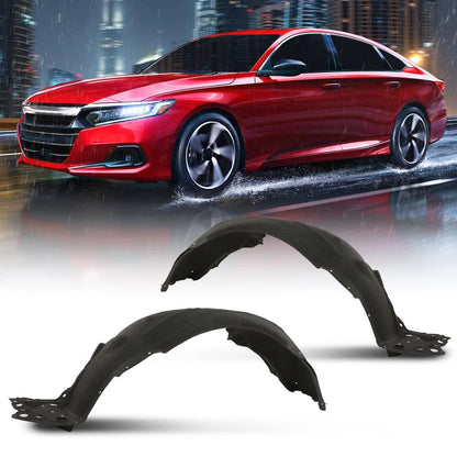 G-PLUS Front Fender Liner Driver and Passenger Side Compatible with Honda Accord 2018-2021 74150TVAA00 74100TVAA00 HO1248180 HO1249180