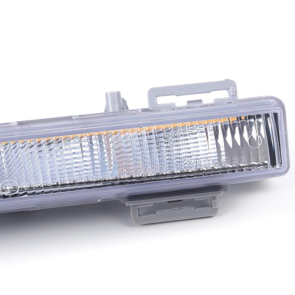 G-PLUS LED Left Front Daytime Running Light Fog Lamp Assembly Compatible with Benz W166 ML500 2013 2014 2015, Fit Benz W166 ML550 ML63AMG 2012 2013 2014 2015 2049065401, A2049065401 White