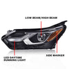 G-PLUS LED Headlight Assembly Compatible with Chevy Equinox 2018 2019 2020 w/Factory HID/Xenon Driver Left Headlamp Clear Lens Black Housing Amber Reflector Bumper Headlamps,faros delanteros