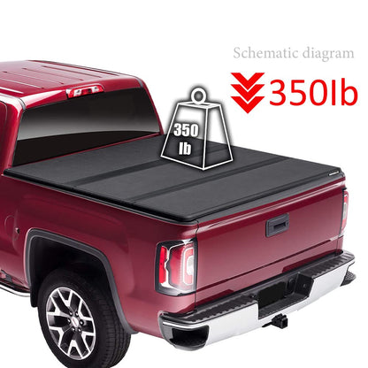 G-PLUS Truck Bed Hard Solid 3-fold Tonneau Cover Compatible with 2020-2021Jeep Gladiator JT Pickup Truck,Waterproof Clamp-On Tonneau Cover