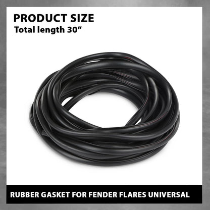 G-PLUS Fender Flare Rubber Seal 60 Feet（18.288m） Fender Flare Edge Trim, Fender Flare Gasket Universal Fit for Car and Truck Wheel Wells