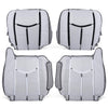 G-PLUS Pewter Gray Leather Seat Cover Compatible with Chevy Tahoe Suburban Silverado/GMC Yukon Sierra 2003 2004 2005 2006 Replacement Front Driver Passenger Top Bottom 4 PCS