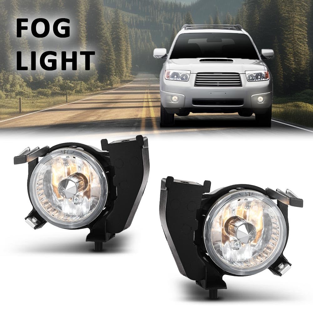 G-PLUS Front Right & Left Side Fog Lights Driving Lamp Assembly Compatible with Subaru Forester 2006-2008 84501SA180