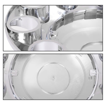 G-PLUS Chrome Front Wheel Covers Hub Axle Semi Plastic ABS Compatible with Most of 10 Holes 20" & 22.5" & 24.5" Semi-Truck Wheels with 11.25" Bolt Circle Wheels Silver
