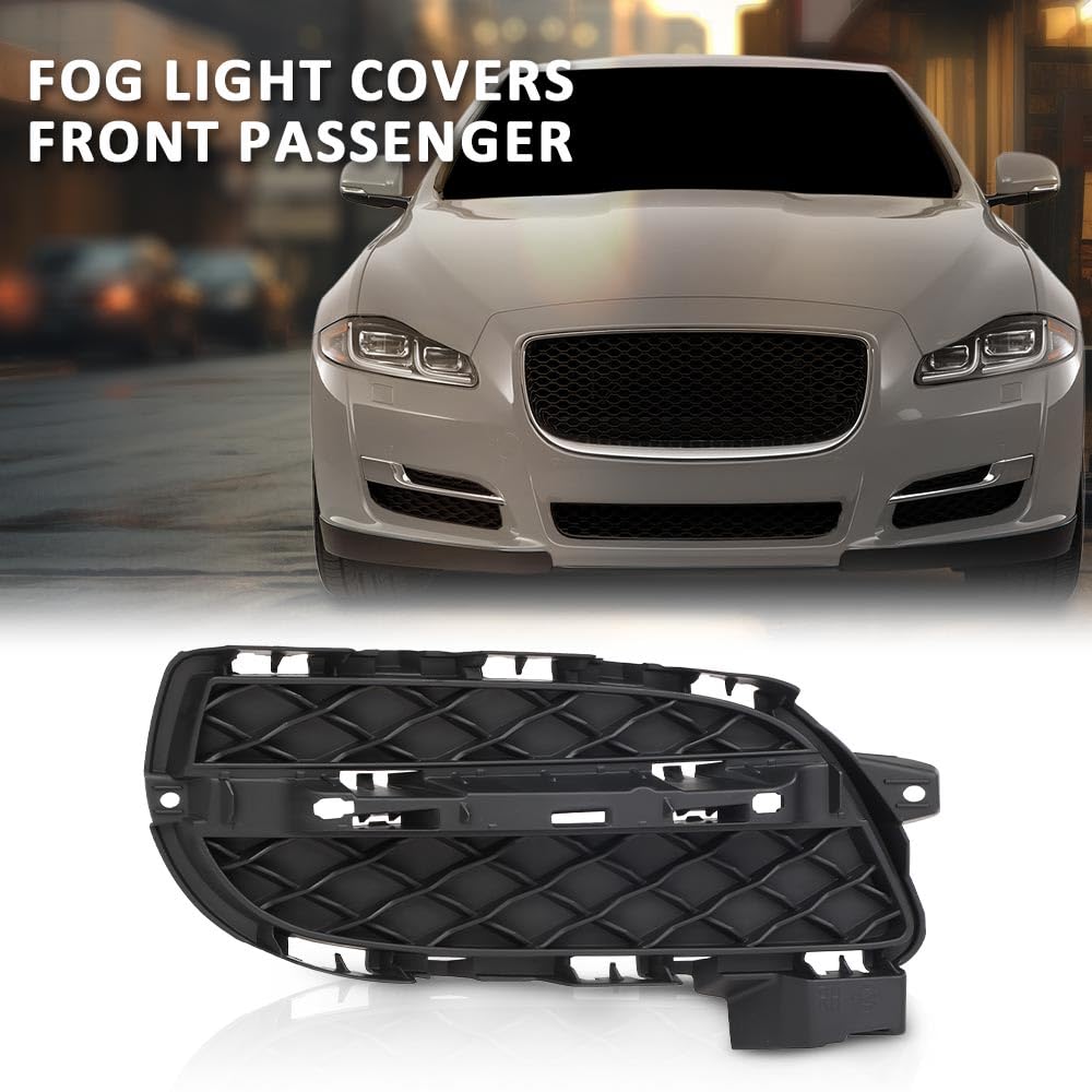 G-PLUS Fog Light Covers Front Passenger Right Side Compatible with Jaguar XJ XJR 2014-2017