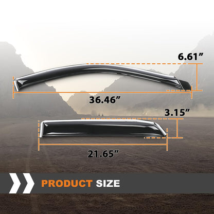 G-PLUS in-Channel Side Window Vent Visor Deflectors Rain Guards Compatible with Dodge Ram 1500 Quad Cab Only 2002-2008(Will Not Fit Crew CAB) Impact-Resistant PC 4 PCS Smoky