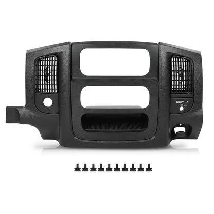 G-PLUS Dash Radio Trim Bezel Cover Surround Panel w/Air Vent & Storage Compatible with Dodge Ram 1500 2002-2005/Fits Dodge Ram 2500 3500 2003-2005 Black