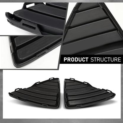 G-PLUS Pair Front Bumper Grille Fog Light Cover, Compatible with Ford Focus 2012 2013 2014, LH Driver & RH Passenger Side, CP9Z-17K946-A, CP9Z-17K946-B