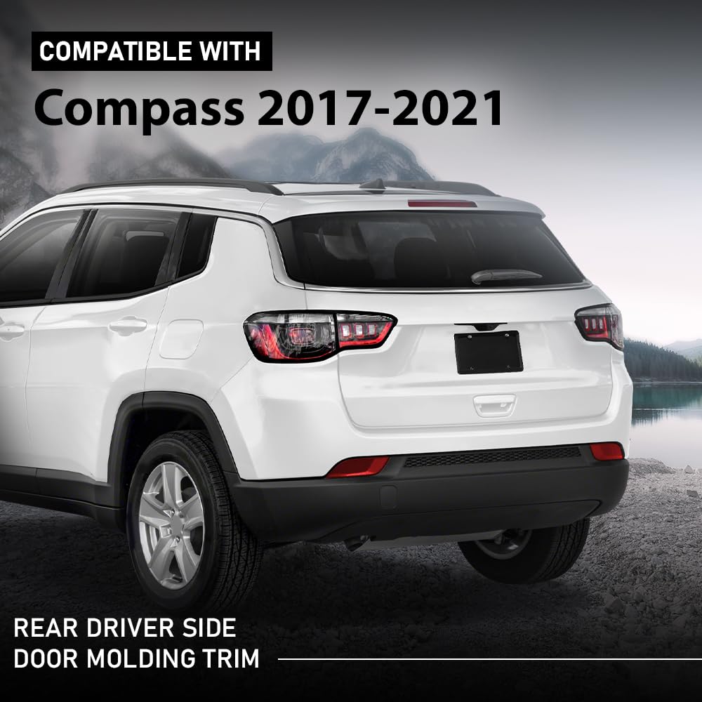 G-PLUS Door Molding and Beltlines Rear Driver Side Compatible with Jeep Compass 2017-2024 5UP27RXFAB