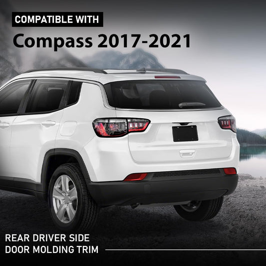 G-PLUS Door Molding and Beltlines Rear Driver Side Compatible with Jeep Compass 2017-2024 5UP27RXFAB