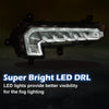 G-PLUS Front Bumper LED DRL Fog Lights Daytime Running Lamp Set Compatible with Chevy Malibu XL 2016-2018 Driver and Passenger Side Bumper Fog Lights