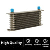 G-PLUS Engine Transmission Oil Cooler Kit Universal Aluminum Oil cooler 10 Row Thermostat Adaptor For CAR/TRUCK Gold