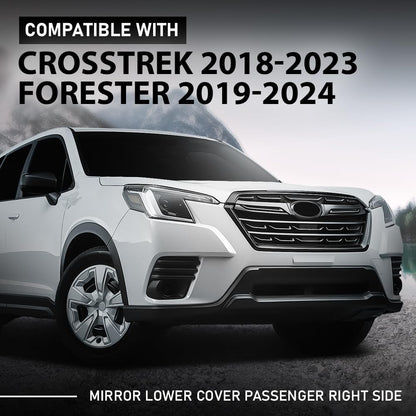 G-PLUS Passenger Exterior Mirror Lower Cover Compatible with Subaru Crosstrek 2018-2023,Fit Subaru Forester 2019-2024 91054FL200