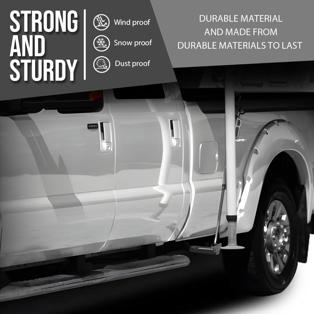 G-PLUS Front Camper Tie Downs Bar Compatible with Ford F250 F350 F450 Super Duty 2011-2016 8 Feet Bed Length Black