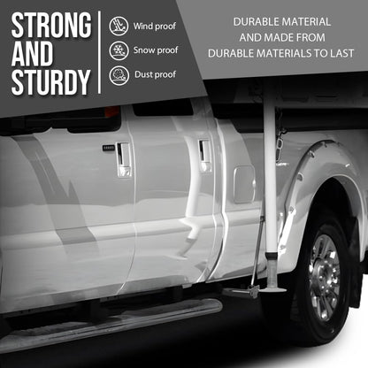 G-PLUS Front Camper Tie Downs Bar Compatible with Ford F250 F350 F450 Super Duty 2011-2016 8 Feet Bed Length Black