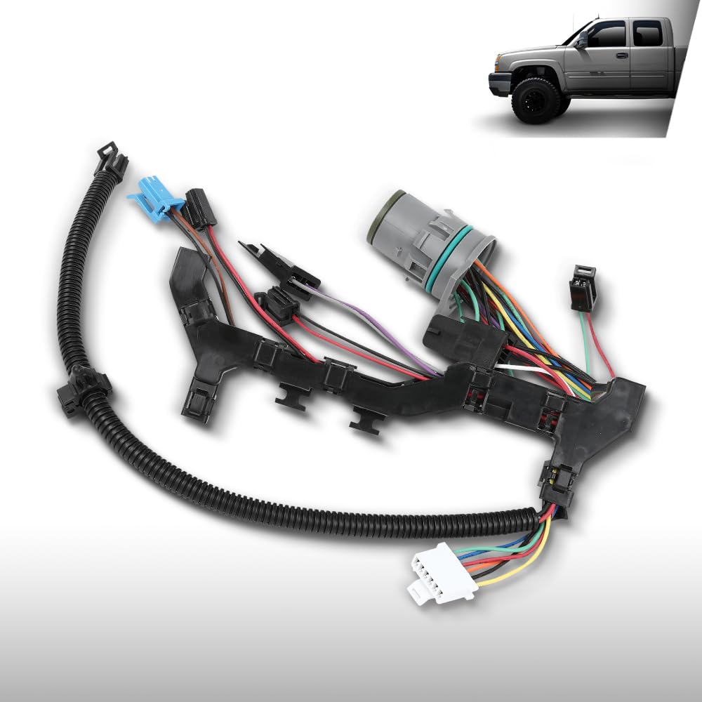 G-PLUS Wiring Harness Fit 2004-2005 6.6L Duramax LB7-LLY with Allison Transmission Not Fit 6 Solenoid Valve Bodies 29539792, 3500086, 37955A Black