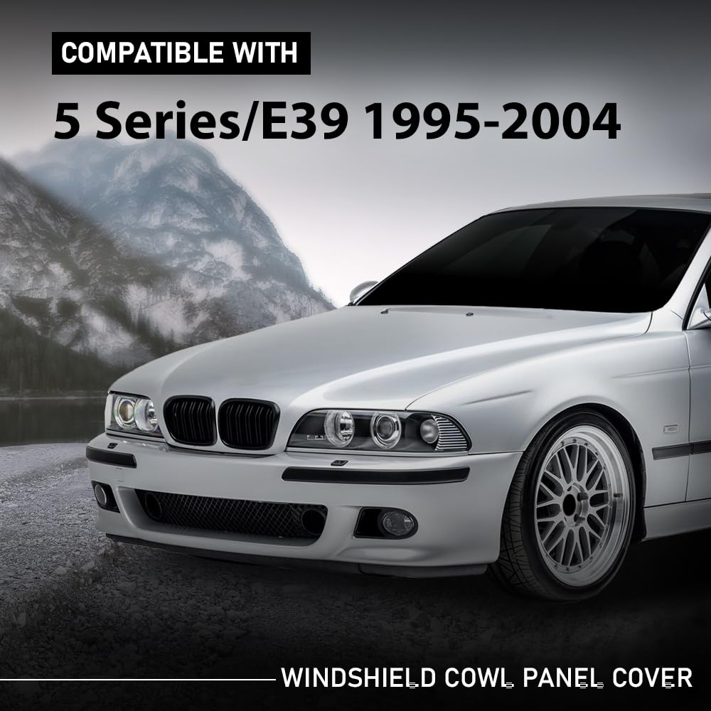 G-PLUS Windshield Cowl Panel Cover Compatible with BMW 5 Series E39 1995-2004 51718159292
