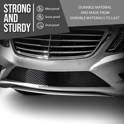 G-PLUS Front Bumper Lower Center Molding Trim Spoiler Compatible with Benz S63 AMG S550 S600 S550e 2014-2017 2228800108 Chrome Black