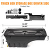G-PLUS Rear Left Lockable Storage Box Toolbox Compatible with Ford F150 2015 2016 2017 2018 2019 2020 Left Driver Side Truck Bed Box