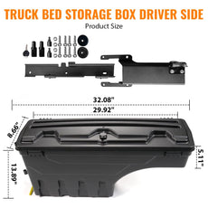G-PLUS Storage Box for Ford F150 2015-2020 Truck Bed Left Side Side View