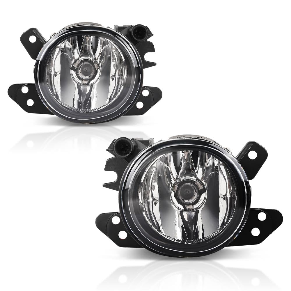 G-PLUS Pair Bumper Fog Lights Lamps, Compatible with Benz C-Class GL-Class M-Class 2005-2011, Fit E300 S450 S550 S600 2007-2017, LH Driver & RH Passenger 2PCS, 2518200756, 2518200856