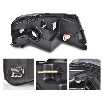 G-PLUS LED Headlights,Fit Ford F150 2004-2008/Lincoln Mark LT 2006-2008(NOT Fit 04 F150 Heritage & Flareside Beds) Clear Lens Black Housing Amber ReflectorBumper Headlamps,faros delanteros