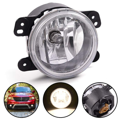 G-PLUS Fog Lights Compatible with 2011-2014 Dodge Charger/2010-2018 Journey, Compatible with 2011-2013 Jeep Grand Cherokee/2010-2018 Wrangler/2014-2016 Cherokee w/Bulbs Fog Lamp Assembly