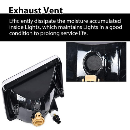 G-PLUS Front Bumper Fog Lights W/Bulbs Compatible With Chevy Silverado/Tahoe/Fit Suburban 2007-2015 Left & Right Driving Fog Lamp Accessories Neblineros Para Autos Delantero Faros Antiniebla