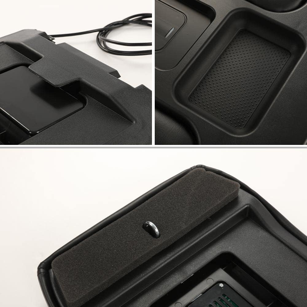 G-PLUS Center Console Lid Repair Kit Armrest Latch W/Charging Compatible with GMC Sierra Yukon/Chevy Silverado Suburban Tahoe 1999 2000 2001 2002 2003 2004 2005 2006 2007 19127364 Gray