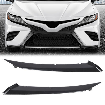 G-PLUS Front Bumper Grille Trim Molding Pair Compatible with Toyota Camry SE XSE 2018-2022 5271306100, 5271206100, TO1047105, TO1046105 Matte Black