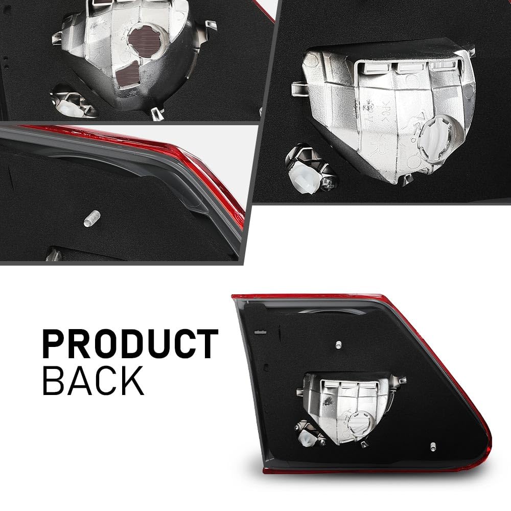G-PLUS Tail Lights Rear Brake Lamps Inner Left & Right Compatible with Toyota Corolla 2011-2013 81590-02290, 81581-12170 Red