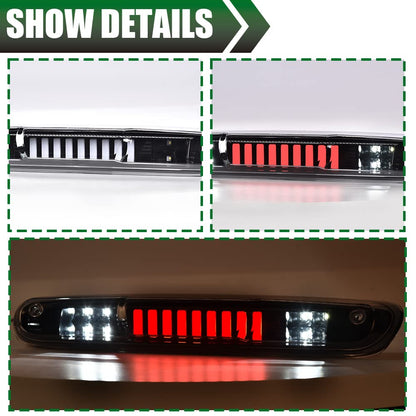 G-PLUS LED Third Brake Light Compatible With 07-14 Chevy Silverado/GMC Sierra,3RD LED Bar Brake/Cargo Light,Type I (Clear lens Black Housing Amber Reflector)
