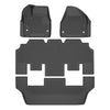 G-PLUS TPE Cargo Liners, Fit Chrysler Pacifica 2017-2025(No Hybrid Models), Fit 7& 8 Passenger Model Floor Liners, All Weather Full Cover Protection Black 1st & 2nd & 3rd Row