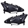 G-PLUS Headlights Compatible With 2013 2014 2015 Nissan Altima 4-Door Sedan Factory Style Automotive Halogen Model Headlamps (Smoky Lens Black Housing Clear Reflector),faros delanteros