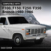 G-PLUS Dark Blue Dash Cover Compatible with Ford F100 F150 F250 F350 Bronco 1980-1986 Dashboard Cover