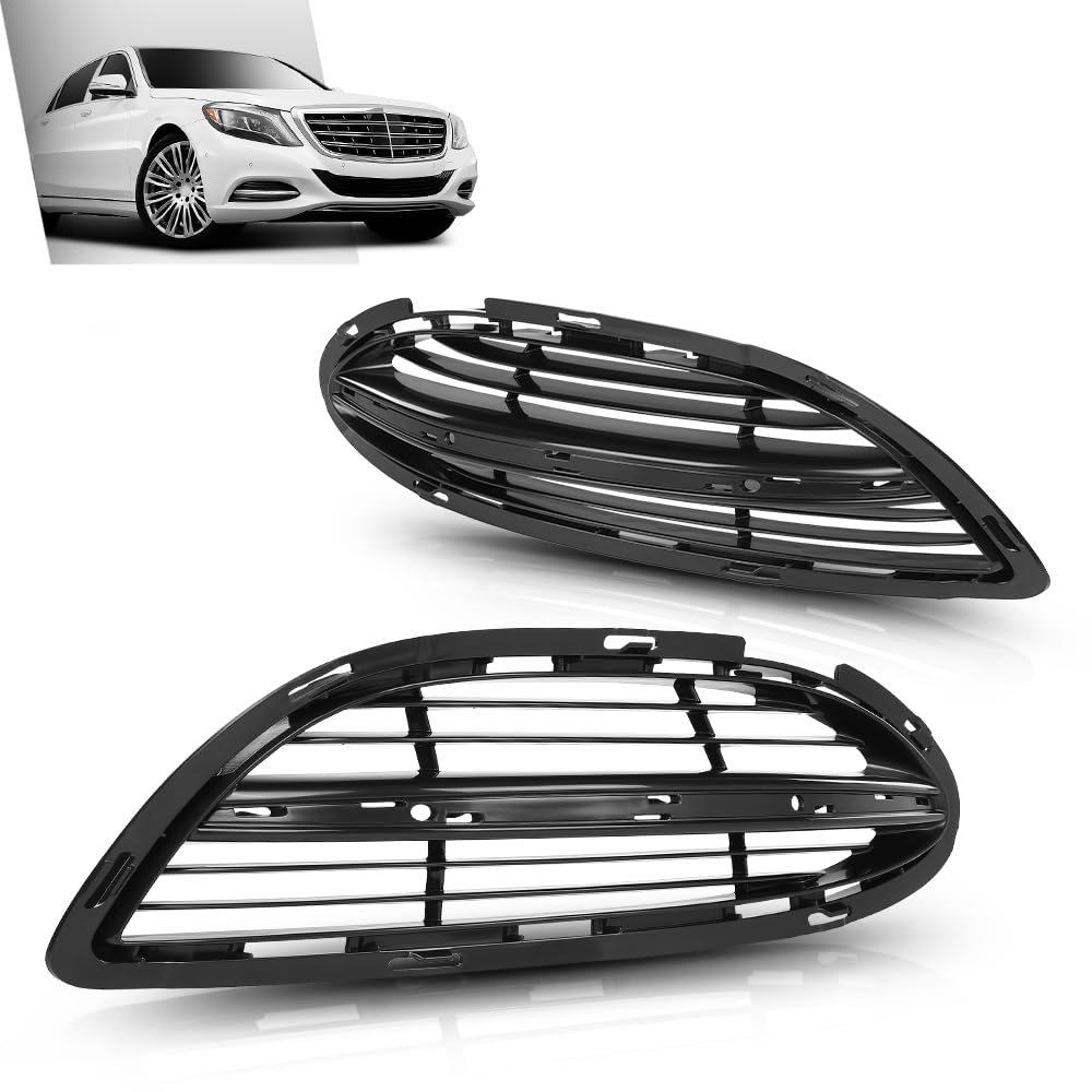 G-PLUS Front Bumper Fog Light Cover Bezel Left & Right Compatible with Benz S-Class W222 2013-2020 2228850224