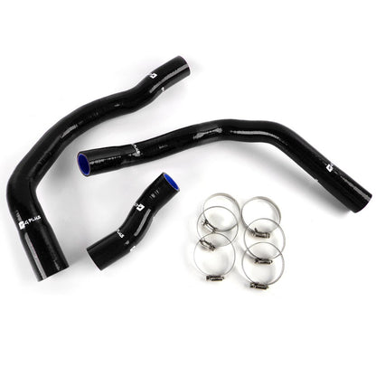 G-PLUS Silicone Radiator Coolant Pipe Hose Kit Clamps Compatible With 2004-2008 BMW Mini Cooper S JCW W11 1.6 R52/2001-2006 BMW R53,Black