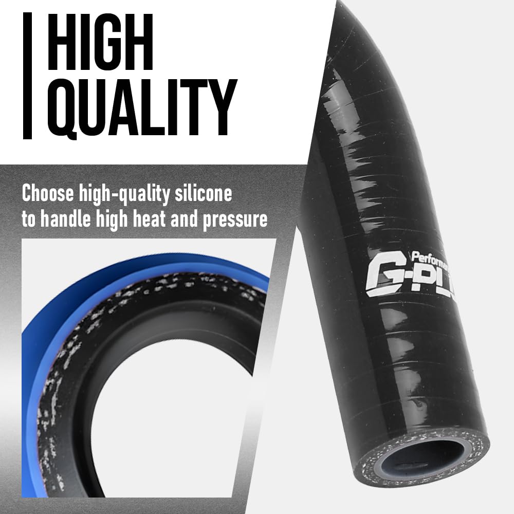 G-PLUS Radiator & Heater Hose Kit Compatible with Ford F150 F250 F350 Bronco Trucks Pickups with 5.0L/5.8L Engine 1988 1989 1990 1991 1992 1993 1994 FOTZ8260E, FOTZ8286D Black