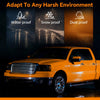 G-PLUS Headlights Assembly, Fit 2004-2008 Ford F150/2006-2008 Lincoln Mark Lt(NOT Fit 2004 F150 Heritage/Flareside Beds),Smoky Lens Chrome Housing Amber Reflector Bumper Headlamps