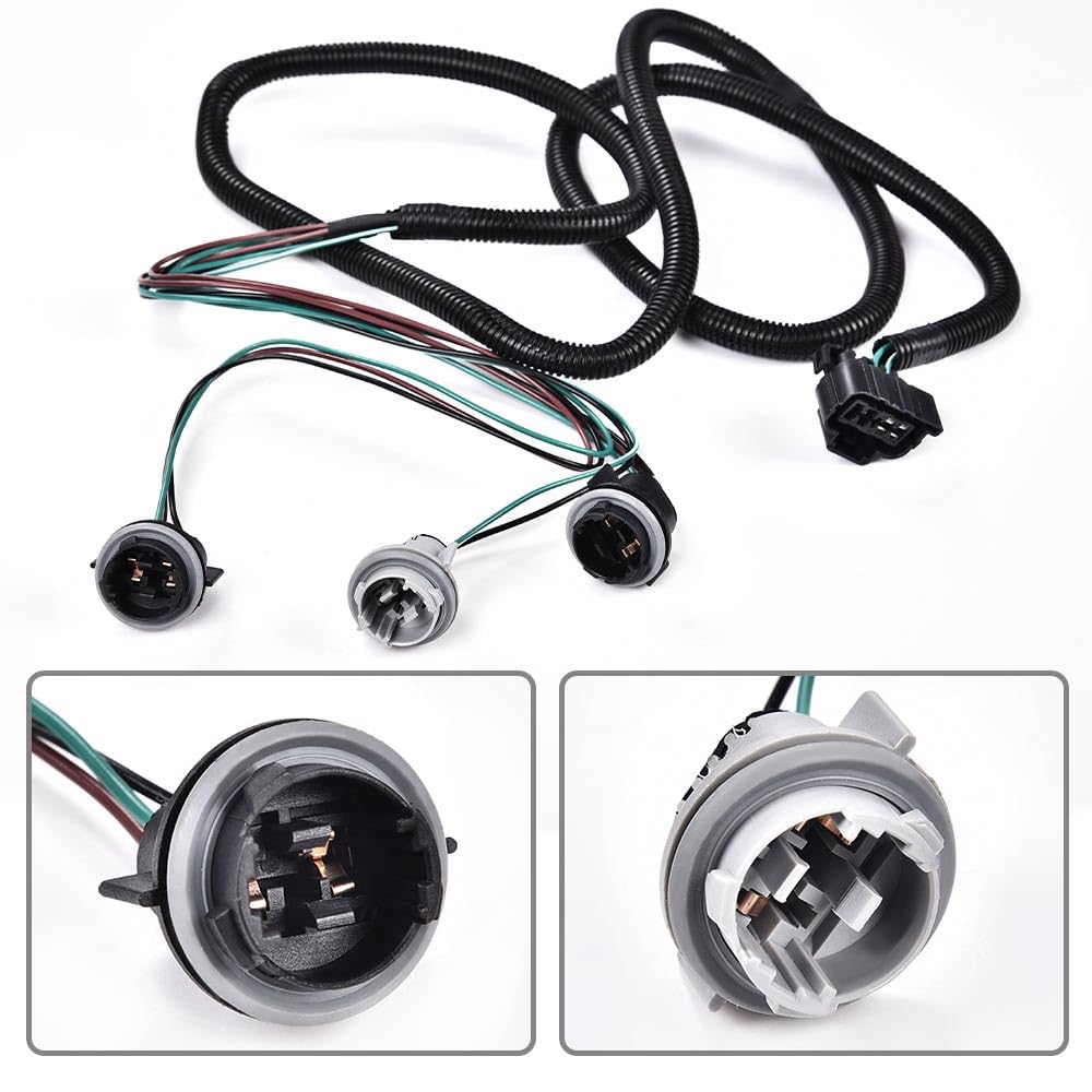 G-PLUS Left&Right Tail Light Lamp Wiring Harness, Compatible with Chevy Silverado 2007-2014/ GMC Sierra 2008-2014