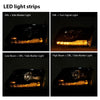 G-PLUS LED Bar Plank Style Headlights Fit for Dodge Ram 1500 2500 3500 2013-2018 Projector Headlamp,Fit Models w/Dual Beam& Quad Beam Models,Clear lens Black Housing Amber Reflector