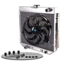 3 Row Core Racing Aluminum Radiator Replacement For Ford Mustang/Falcon/Galaxie/Fairlane/Torino V8 MT 1967 1968 1969 1970 +14" Radiator Cooling Fan
